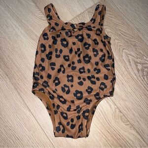 Leopard Bow One Piece Swimsuit